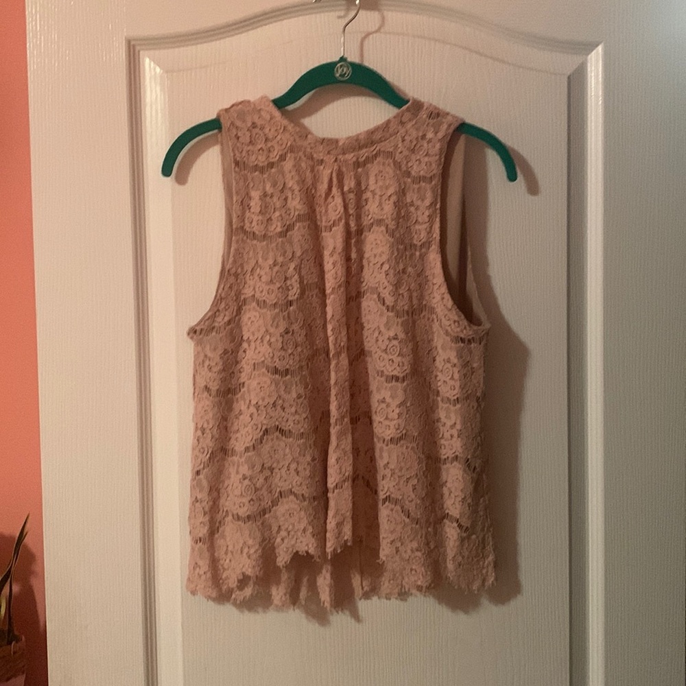 Pink lace top